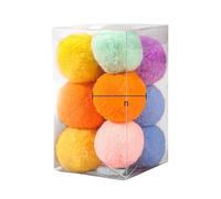 AzurePure 12pcs Felt Ball Toys For Cats And Kittens Fun Adorable Colorful Soft Quiet Felted Fabric Balls Unique For Cat Lovers cat toys(A)