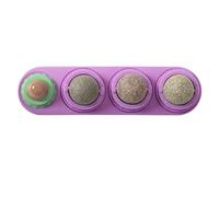 AzurePure 4 In 1 Cat Toy Cat Mint Ball Licking Rotating Catnip Cat Snack Lollipop Self Hi Cat Toy Ball Improve Appetite Toys Balls cat toys(Polygonum flavor)