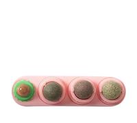 AzurePure 4 In 1 Cat Toy Cat Mint Ball Licking Rotating Catnip Cat Snack Lollipop Self Hi Cat Toy Ball Improve Appetite Toys Balls cat toys(7)