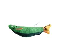 AzurePure Cat Toy Catnip 3D Simulation Fish Goldfish Kitten Toys Pillowfish Interactive Sounding Cat Chew Bite Plush Toys cat toys(Green Style2)
