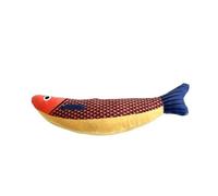 AzurePure Cat Toy Catnip 3D Simulation Fish Goldfish Kitten Toys Pillowfish Interactive Sounding Cat Chew Bite Plush Toys cat toys(Orange Style2)