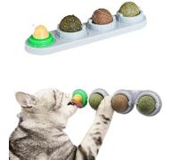 AzurePure fdg Natural Catnip Cat Wall Stick-on Ball Toy Scratchers Treats Healthy Removes Balls To Promote Digestion Cat Grass Snack hjh(5)