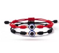 AZUREVA 7 Knot Evil Eye Bracelet for Protection, Red String Kabbalah Bracelet, Adjustable Cord Bracelet for Women and Men, Spiritual Jewelry, One Size, Nylon, blue agate