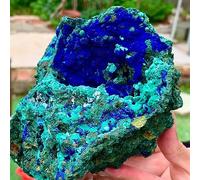Azurite Malachite Geode Crystal Stone Collectible Ornaments (Size : 610-700g) Gemstone Stone