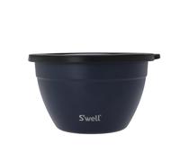 S'well Salad Bowl Kit, Azurite 1.9L - Salad Lunch Box with Condiment Container and Removable Tray - Leak-Proof and Dishwasher Safe,Black