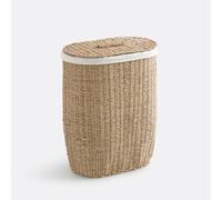 Azuro Woven Seagrass Oval Laundry Basket Natural