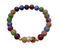 Azusa Sun 2025 New Year of Snake Bracelet Crystal Stone Beaded Snake Charm Bracelets Adjustable Chinese Zodiac Feng Shui Lucky Amulet Stretch Bracelet for Women Men New Year Jewelry Gifts, One Size