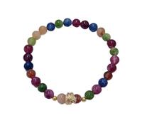 Azusa Sun 2025 New Year of Snake Bracelet Crystal Stone Beaded Snake Charm Bracelets Adjustable Chinese Zodiac Feng Shui Lucky Amulet Stretch Bracelet for Women Men New Year Jewelry Gifts, One Size