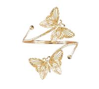 Azusa Sun Butterfly Arm Cuff Upper Arm Cuff Bracelet for Women Boho Open Bangle Flower Armlet Armband Gothic Beach Holiday Jewelry, Adjustable, Metal, no gemstone