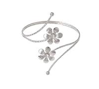 Azusa Sun Butterfly Arm Cuff Upper Arm Cuff Bracelet for Women Boho Open Bangle Flower Armlet Armband Gothic Beach Holiday Jewelry, Adjustable, Metal, no gemstone