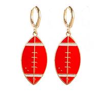 Azusa Sun Football Earrings Sport Ball Dangle Earrings Game Day Sports Lover Jewelry Gifts for Women Mom Daughter Sister, One Size, Metal, No Gemstone