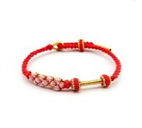 Azusa Sun Peach Blossom Bracelet A Link That Can Never Be Undone Adjustable Braided Knot Bracelet, to My Granddaughter Bracelet from Grandma Jewelry Gift for Women, One Size, Cotton, no gemstone