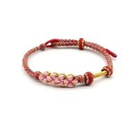 Azusa Sun Peach Blossom Bracelet A Link That Can Never Be Undone Adjustable Braided Knot Bracelet, to My Granddaughter Bracelet from Grandma Jewelry Gift for Women, One Size, Cotton, no gemstone