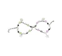 Azusa Sun Y2k Matching Bracelet Moon Star Shell Flower Bracelets for Women Summer Beach Friendship Bff Jewelry, One Size, Zinc, no gemstone