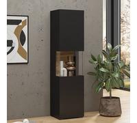 azusa wooden display cabinet tall in matt black