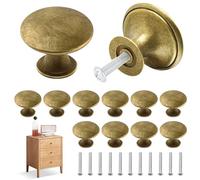 Azushwer Drawer Knobs, 12 Pcs Cabinet Knobs 30mm Small Door Knob Cupboard Handles Knob Round Drawer Handles for Wardrobes, Kitchen, Furniture, Cupboard,Vintage Style, with Matching Screws