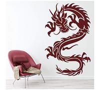 azutura Chinese Dragon Oriental Wall Sticker available in 5 Sizes and 25 Colours Basalt Grey