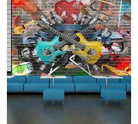 azutura Guitar & Music Graffiti Art Wall Mural Wallpaper available in 8 Sizes Digital