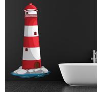 azutura Red Lighthouse Wall Sticker Wall Sticker available in 8 Sizes Digital