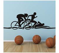 azutura Triathlon Run Swim Cycle Wall Sticker available in 5 Sizes and 25 Colours White