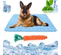 AZVFLY Cooling Blanket Dog Washable Cooling Blanket Cats: Non-Toxic Cooling Pad for Pets Foldable Cooling Mat Dog Sleeping Places & Furniture for Dogs in Summer (100 x 70 cm, Blue)