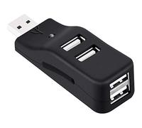 Azwamkue 4 Port USB Hub, Mini USB 2.0 Data Hub Splitter Small Portable, for PC, Laptop, Notebook PC, XPS, and More