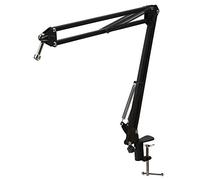 Azwamkue Microphone Scissor Arm Stand 75cm High Tabletop Boom Mic Suspension Mount for Blue Yeti Pro USB Microphone Holder