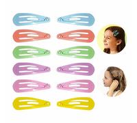 AZWOOD Baby Hair Clips Earth Tones Matt, Pack of 12 3 cm Children's Hair Clips Girls Colourful Mini Hair Clips Baby Small for Toddlers, Babies and Children from 1 Year