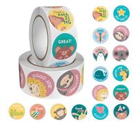 AZWOOD Motivational Stickers for Kids, 1000 PCS 16 Animal Designs Rewards Stickers for Children & Teacher Incentives