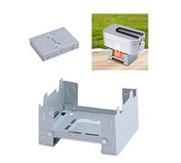 Azwood Portable Solid Fuel Stove, Foldable Stove Alcohol Oven Burner Thickened Solid Alcohol Fuel Folding Stove Mini Camping Stove for Solo Camping, Hiking, Picnic, BBQ - pocket size