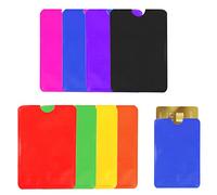 Azwood RFID Blocking Sleeves for ID Card, 8 Colors Anti-Theft NFC Contactless Credit Bank Debit Cards Protector Shielding Security Holders Prevent Identity Theft for Credit, Debit Cards
