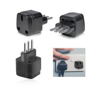 AZWOOD UK to Italy Plug Adapter, 3 PCS UK to 3 pin Italy Travel Adaptor Converters, UK to Italian Converter Power Adapter for Italy Chile Vatican City Uruguay Syria Maldives and more Type L Plug