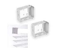 AZWOOD Venetian Wood Blind Fittings Box Mounting Bracket, 2PCS White Window Blinds Headrail Brackets Track End Holder for 2inch Venetian/Wood Blinds