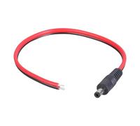 Azxcvbnm 5.5mmx2.1mm DC5521 Male Power Pigtail Cable Open End Wire For LED Lighting And CCTV Systems 14AWG