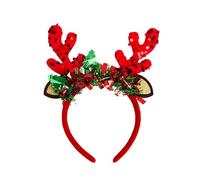 Azxcvbnm Christmas Decoration Adult Kids Christmas Reindeer Hairhoop With Bells Stage Show Hairband Festival Celebrating Headwear Holiday Party Headband