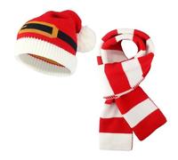 Azxcvbnm Festival Theme Santa Hat Christmas Stripe Scarf For All Age Holiday Celebrate Santa Caps Family Gathering Christmas Festival Theme