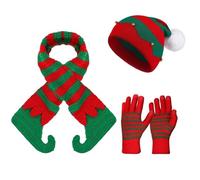 Azxcvbnm Festival Theme Santa Hat Christmas Stripe Scarf For All Age Holiday Celebrate Santa Caps Family Gathering Christmas Festival Theme