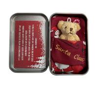 Azxcvbnm Festive Christmas Pocket Bear Hug Plush Toy In A Tin Box Stuffed Animal With Greeting Cards Children Gift Christmas Birthday Thinking Of You Card Gifts For Kids