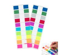 Azxndy 200 Pieces Sticky 10 Colors PET Tabs Notes Book Tabs，Repositionable for Annotation Books, Page Markers Adhesive Removable See Through Sticky Notes, for Revision, School Office Supplies