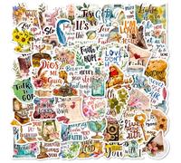 Azxndy 50pcs Inspirational Phrases Aesthetic Vinyl Stickers and Decals,Waterproof Sticker for Water Bottles Bikes Luggage Computer Skateboard Laptop Skateboard DIY Scrapbook Luggage, Kids and Teens