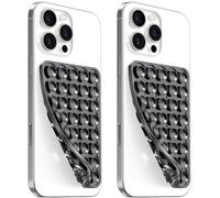 AZXYI Anteel 2 Pack Silicone Suction Cup Phone Case Mount Double Sided, Non Slip Phone Accessories for Cellphone, Hands-Free Strong Grip Silicon Phone Holder for Selfies and Videos (Black)