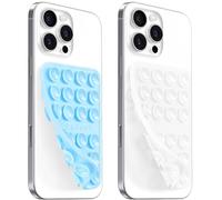 AZXYI Anteel Double-Sided Silicone Suction Phone Case Mount, Durable, Hands-Free Non Slip Accessories, Enhanced Suction Cup Power and Thickened Grip for Selfies and Videos,2.36"x3.66" (LBL&TP)