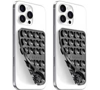 AZXYI Anteel Double-Sided Silicone Suction Phone Case Mount, Durable, Hands-Free Non Slip Accessories, Enhanced Suction Cup Power and Thickened Grip for Selfies and Videos,2.36"x3.66" (Black)