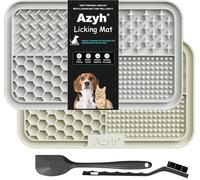 Azyh Licking Mat for Dogs & Cats 2 Pack, Slow Feeder Lick Pat for Large Dogs and Puppies, Anxiety Relief Dog Toys Feeding Mat for Butter Yogurt Peanut, Pets Bathing Grooming Training Mat