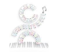 Azymi Piano Key Labels for 88-Key Full Size Standard Keyboards