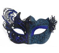AZYOUNG 2025 Women's Masquerade Half Face Mask Retro Painted Swan Iron Mask