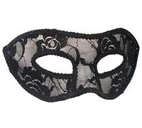 AZYOUNG Men's Black White Red Translucent Masquerade Simple Fashion Half Face Mask,Black