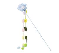 AZYOUNG Plush tassel Bell Teasing Cat Stick Bite resistant Long Wand,3 Pieces a set
