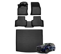 AZYT Floor Mats & Cargo Liner for Volkswagen Taos AWD 2022-2024, All Weather Automotive TPE Floor Liners Set Waterproof Accessories Black