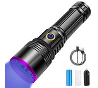 Azyvum UV Torch 20 W, USB Rechargeable Black Light Torch, 365 nm UV Lamp for Amber, Epoxy Resin, Detection of Pet Urine, Minerals, Travel, Stains for Dogs and Cats